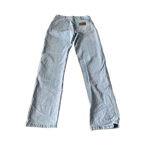 Vtg Wrangler Womens 3/32 Cowboy Cut Straight Leg Western Light Wash Denim Jeans - Picture 6 of 6